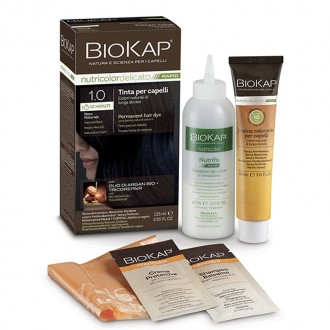 BIOKAP Barva na vlasy NUTRICOLOR Delicato RAPID Přirozená černá 1.0