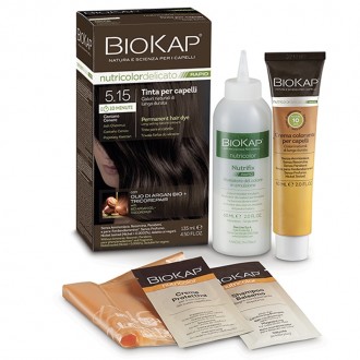 BIOKAP Barva na vlasy NUTRICOLOR Delicato RAPID Popelavý kaštan 5.15