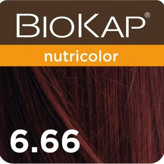 BIOKAP Barva na vlasy Nutricolor Červený rubín 6.66