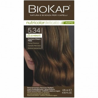 BIOKAP Barva na vlasy NUTRICOLOR Delicato RAPID Medový kaštan 5.34