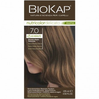 BIOKAP Barva na vlasy NUTRICOLOR Delicato RAPID Přirozený plavý blond 7.0