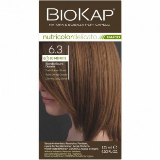 BIOKAP Barva na vlasy NUTRICOLOR Delicato RAPID Tmavý Zlatý blond 6.3