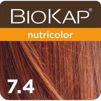 BIOKAP Barva na vlasy Nutricolor Měděný blond 7.4