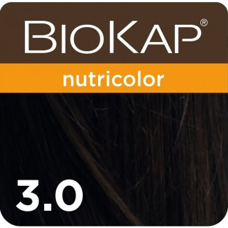 BIOKAP Barva na vlasy Nutricolor Tmavá hnědá 3.0