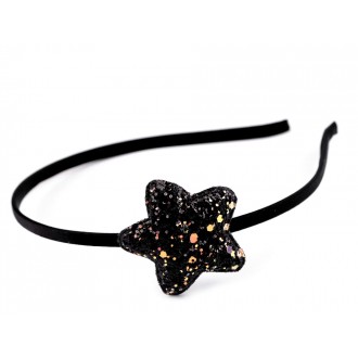 Čelenka do vlasů černá - hvězda