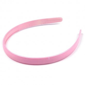 Čelenka plastová růžová 1,2cm