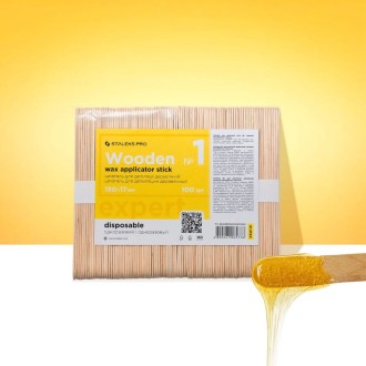 Staleks PRO Dřevěná tyčinka na nanášení vosku №1 100 ks
