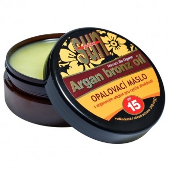 VIVACO SUN Argan Oil opalovací máslo SPF 15 s arganovým olejem pro rychlé zhnědnutí 200ml