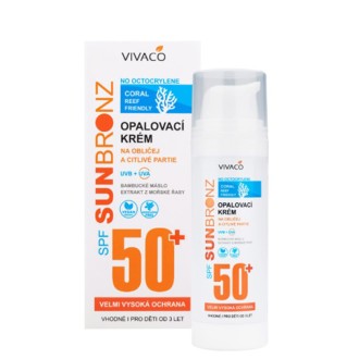 VIVACO SUN BRONZ Coral Friendly Opalovací KRÉM SPF50+ bez octocrylenu 50ml