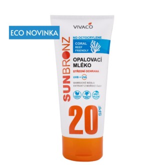 VIVACO SUN BRONZ Coral Friendly Opalovací MLÉKO SPF20 bez octocrylenu 200ml