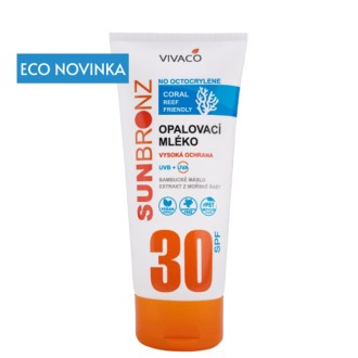 VIVACO SUN BRONZ Coral Friendly Opalovací MLÉKO SPF30 bez octocrylenu 200ml